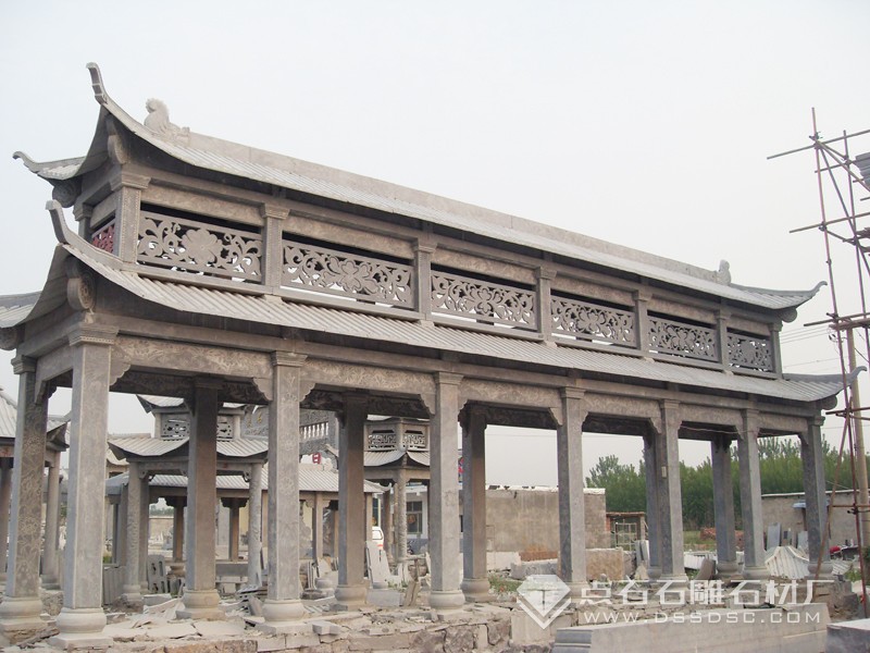 青石長(zhǎng)廊 青石帶頂長(zhǎng)廊