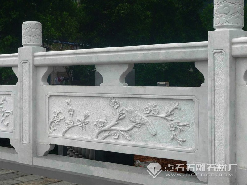 漢白玉欄桿 漢白玉雕花欄桿