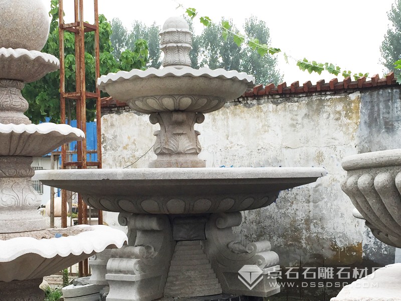 石雕噴泉 石雕水缽