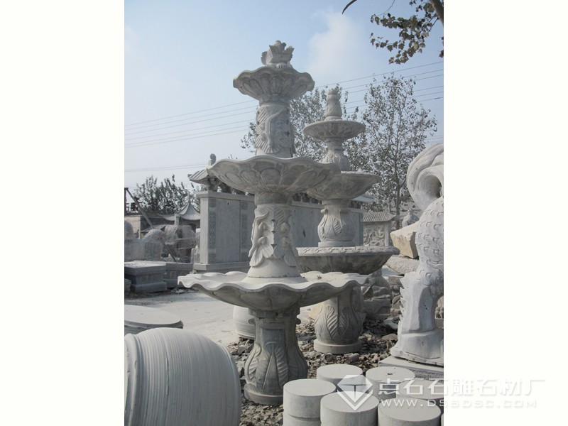 石雕噴泉 青石流水噴泉