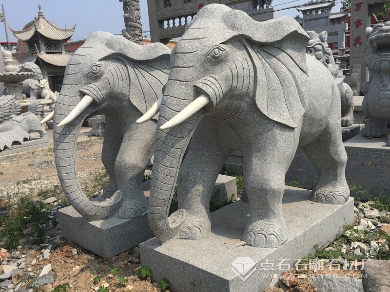 石雕大象 花崗巖大象