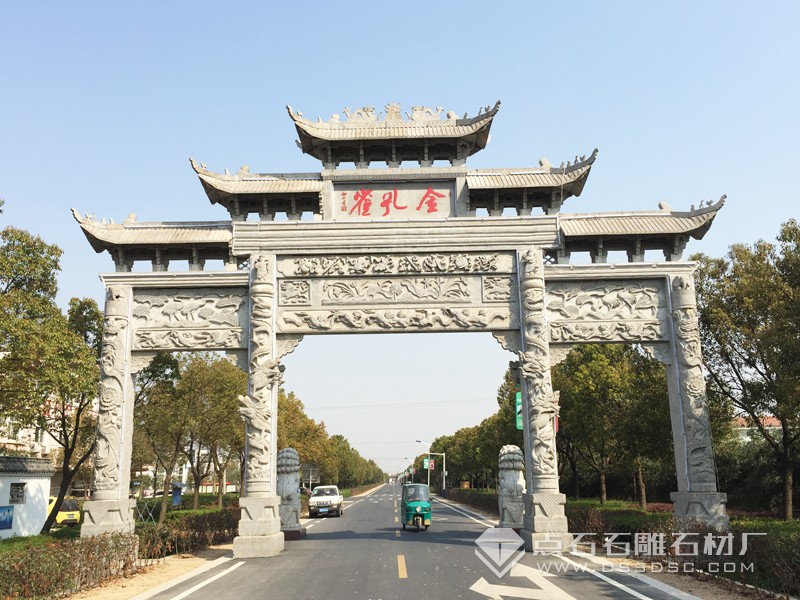 三門(mén)五樓青石石牌坊