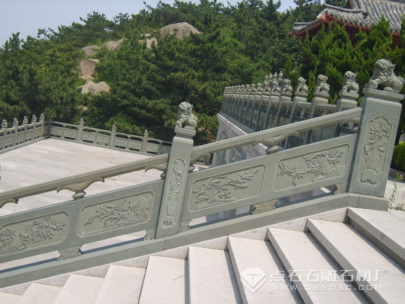 綠砂巖石護欄 綠砂巖石雕欄桿