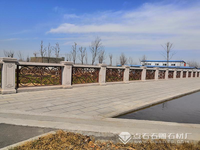 歐式石材鐵藝組合橋欄桿