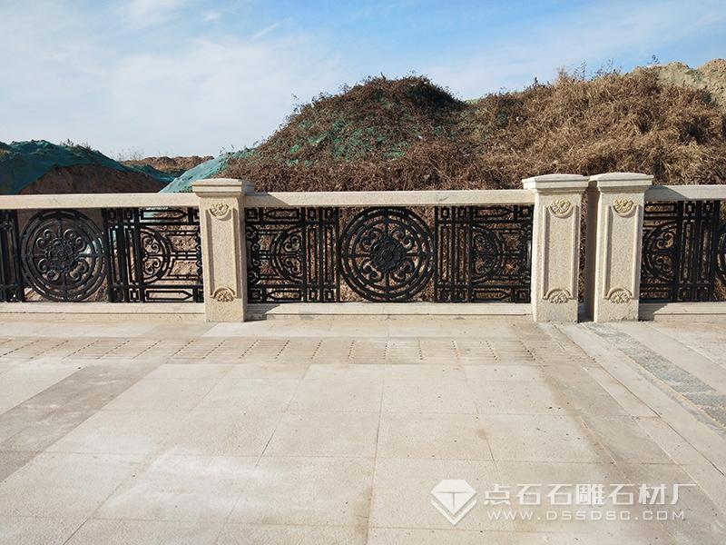 歐式鐵藝石欄桿橋梁石材妝飾工程