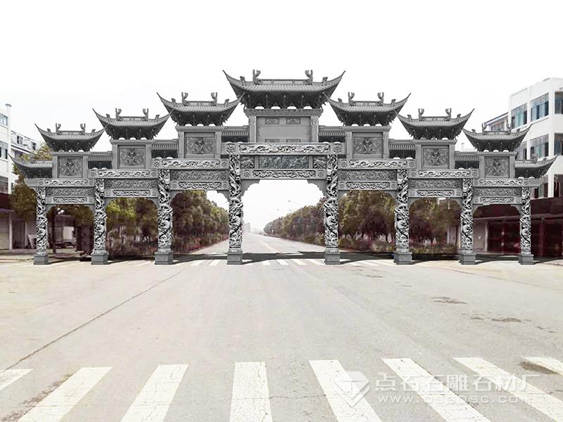 七門石牌坊效果圖